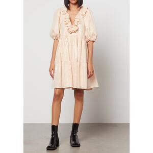 Stine Goya Women's Imperio Sequin Cotton Dress Coconut Sparkles Size S